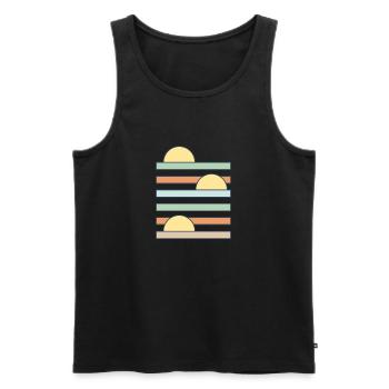 Sunrise - Männer Premium Bio Tank Top - Schwarz - Vorne - AI Model Male 178 light (178cm)