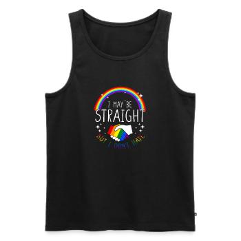 Je suis peut-être hétéro mais je ne déteste pas la gay pride LGBT - Débardeur bio Premium Homme - noir - Devant - Michal (187cm)
