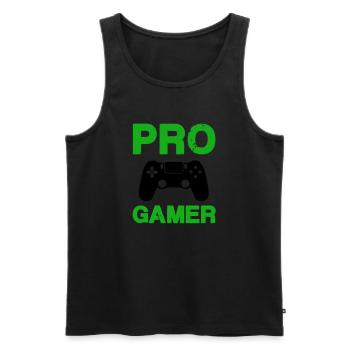 Pro Gamer - Men's Premium Organic Tank Top - black - Front - AI Model Male 178 light (178cm)