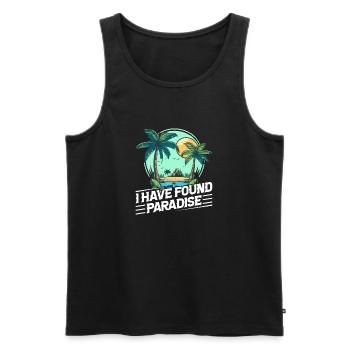 Playa del Carmen Paradise Mexico City Holidays - Men's Premium Organic Tank Top - black - Front - Michal (187cm)