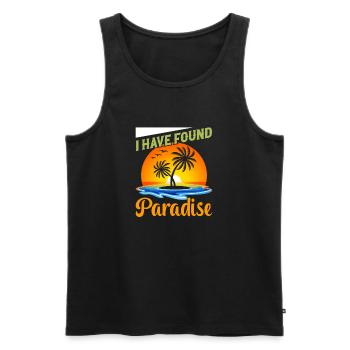 Playa del Carmen Paradise Mexico City Holidays - Men's Premium Organic Tank Top - black - Front - Michal (187cm)