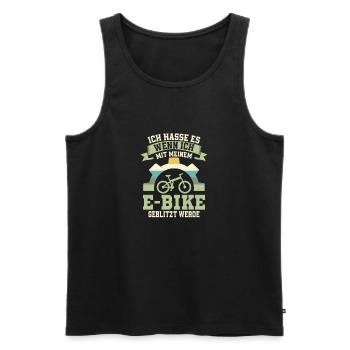 Ich hasse es mit meinem E-Bike geblitzt werden Ebi - Männer Premium Bio Tank Top - Schwarz - Vorne - AI Model Male 178 light (178cm)
