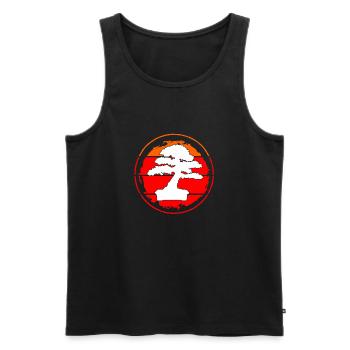 Bonsai tree design for bonsai beginner lovers - Men's Premium Organic Tank Top - black - Front - AI Model Male 178 light (178cm)