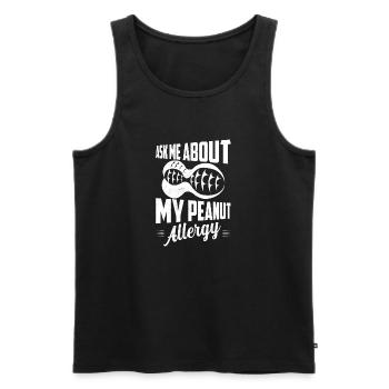 Posez-moi des questions sur mon Garlic Allergy Nut Aller - Débardeur bio Premium Homme - noir - Devant - Michal (187cm)