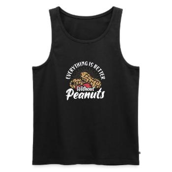 Everything Is better Without Peanuts Awareness Nut - Männer Premium Bio Tank Top - Schwarz - Vorne - Michal (187cm)