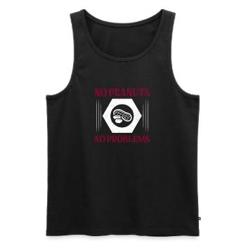 No Peanuts No Problems Nut Allergic Awareness - Männer Premium Bio Tank Top - Schwarz - Vorne - AI Model Male 178 light (178cm)