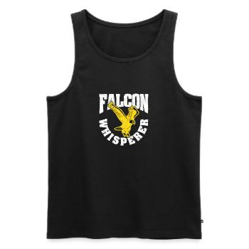 Falkenflüsterer Liebe Vögel Jäger Falknerei Jagd - Männer Premium Bio Tank Top - Schwarz - Vorne - Michal (187cm)