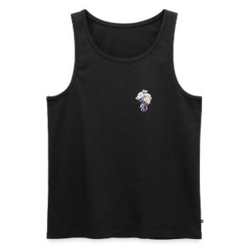 Flower Bouquet Patch Vintage Lover Floral Daisies - Men's Premium Organic Tank Top - black - Front - Michal (187cm)