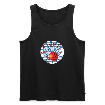 Bowling Bowling Club Skittles Bowler Bowling Club - Men's Premium Organic Tank Top - black - Front - Michal (187cm)