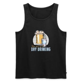 Sie Hatten Mich Bei Day Drinking Retro Beach - Männer Premium Bio Tank Top - Schwarz - Vorne - Michal (187cm)