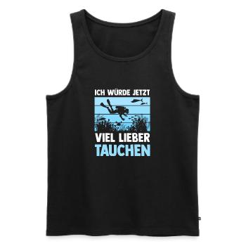 Schullehrer Lehrer - Männer Premium Bio Tank Top - Schwarz - Vorne - AI Model Male 178 light (178cm)