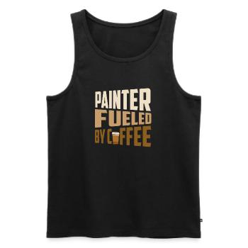 Painter Fueled By Coffee Profession Job - Men's Premium Organic Tank Top - black - Front - AI Model Male 178 light (178cm)