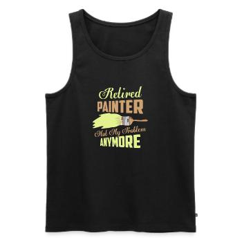 Retired Painter Not My Problem Anymore Profession - Männer Premium Bio Tank Top - Schwarz - Vorne - Michal (187cm)