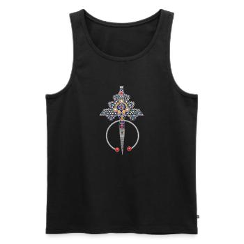 AMAZIGH MAROKKO BERBER - Männer Premium Bio Tank Top - Schwarz - Vorne - AI Model Male 178 light (178cm)