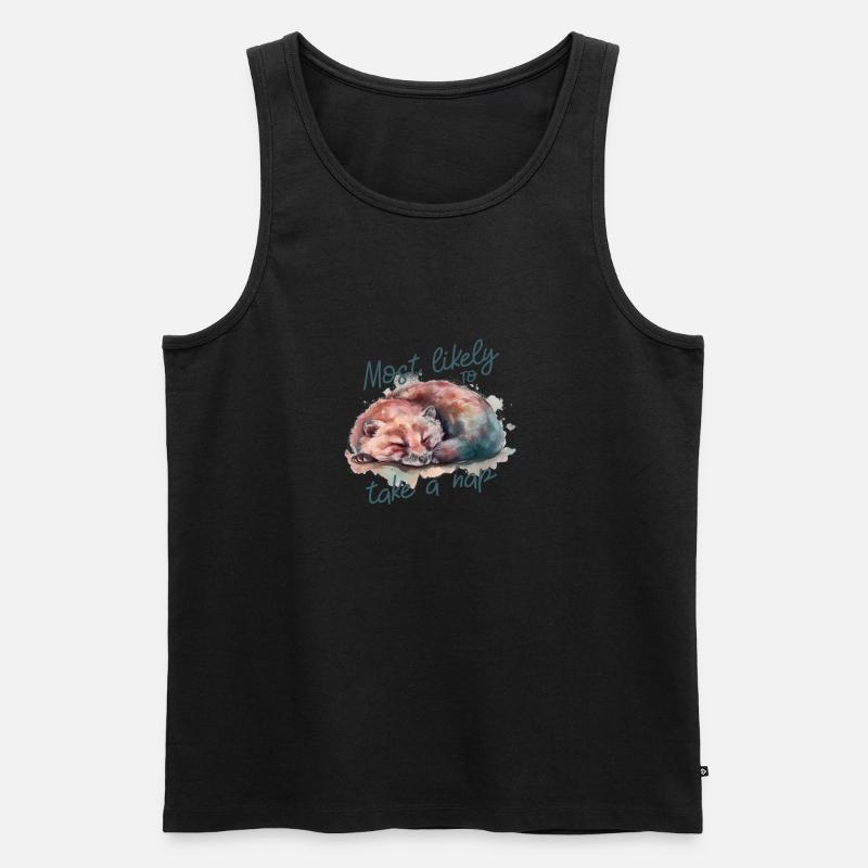 Machen Sie ein Nickerchen - Männer Premium Bio Tank Top - Schwarz