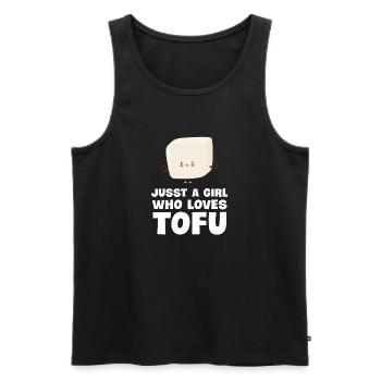 Just a Girl Who Loves Tofus - Men's Premium Organic Tank Top - black - Front - Michal (187cm)