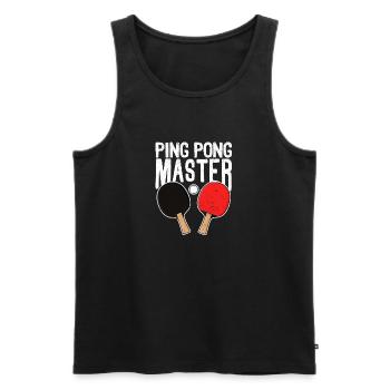 Ping Pong Master Vintage Joueur de tennis de table Drôle - Débardeur bio Premium Homme - noir - Devant - Michal (187cm)