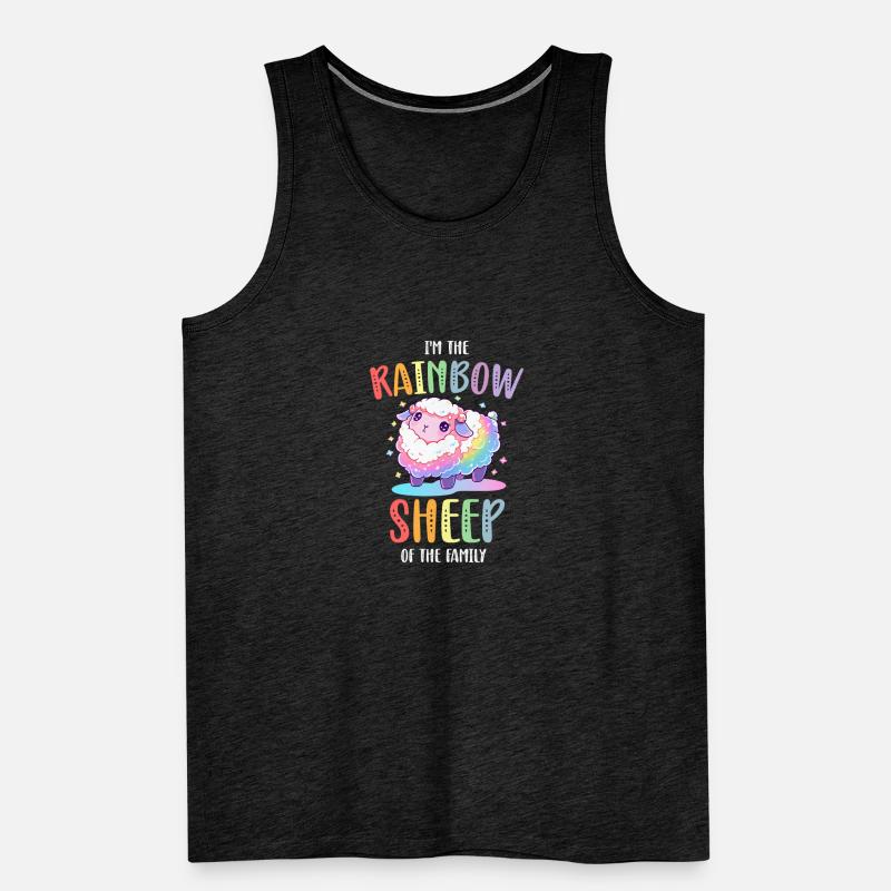 Rainbow Sheep LGBTQ Transgender Pride Community Männer Premium Bio Tank Top