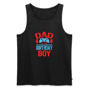 Dad Of the Birthday Boy Gamer Gift Idea - Männer Premium Bio Tank Top - Schwarz - Vorne - Michal (187cm)
