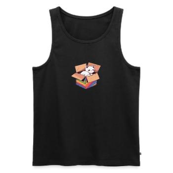 Haustierliebhaber Transgender Lesbisch Homosexuell LGBT Regenbogen Wortspiel - Männer Premium Bio Tank Top - Schwarz - Vorne - Michal (187cm)
