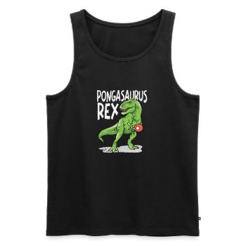 Pongasaurus Rex Ping Pong Master Table Drôle - Débardeur bio Premium Homme - noir - Devant - Michal (187cm)