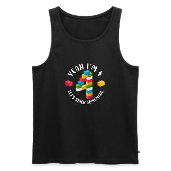 Yeah I'm 4 Let's stack some more - Männer Premium Bio Tank Top - Schwarz - Vorne - AI Model Male 178 light (178cm)