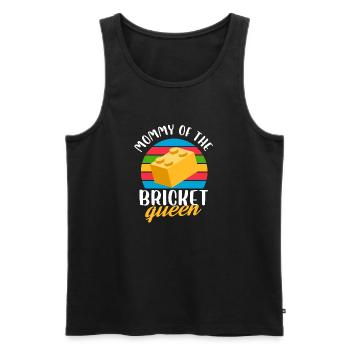 Mommy of the bricket queen - Männer Premium Bio Tank Top - Schwarz - Vorne - AI Model Male 178 light (178cm)