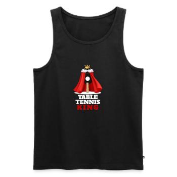 Table tennis king Funny table tennis player - Men's Premium Organic Tank Top - black - Front - AI Model Male 178 light (178cm)