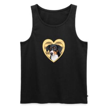 Entlebucher Mountain Dog - Dog Lovers Dogs Heart - Débardeur bio Premium Homme - noir - Devant - Michal (187cm)