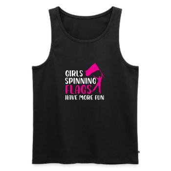 Girls flags have more fun - Men's Premium Organic Tank Top - black - Front - Michal (187cm)