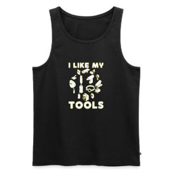 I Like My Tools Welding Gift Idea - Men's Premium Organic Tank Top - black - Front - Michal (187cm)