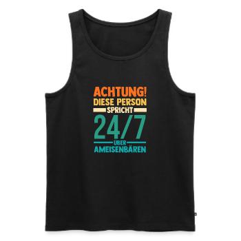 Ameisenbär - Männer Premium Bio Tank Top - Schwarz - Vorne - AI Model Male 178 light (178cm)