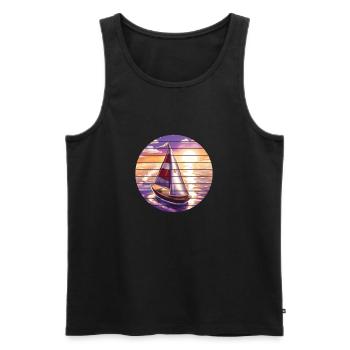 Segeln Segelsport Segelboot Segler Segelschiff - Männer Premium Bio Tank Top - Schwarz - Vorne - Michal (187cm)