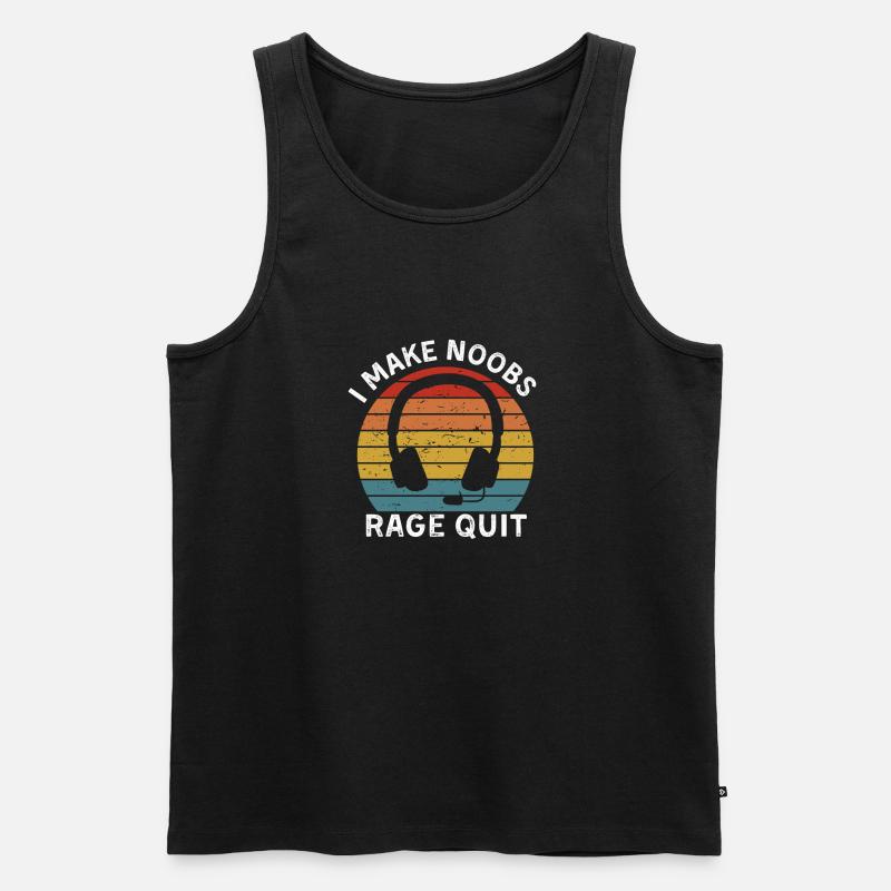 I make noobs rage quit - Men's Premium Organic Tank Top - black