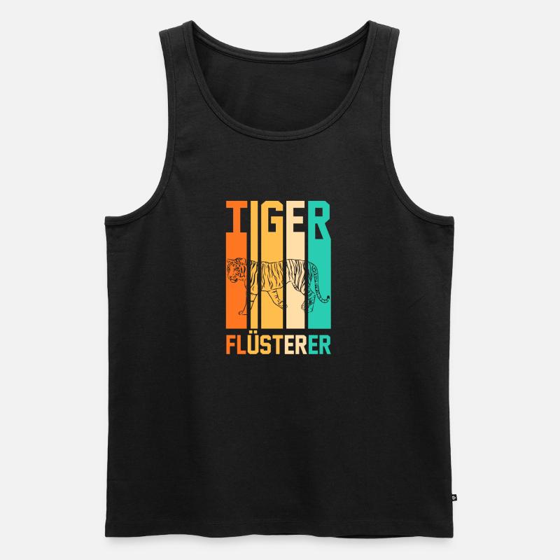Tiger Motiv - Männer Premium Bio Tank Top - Schwarz