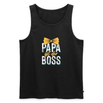 Papa chef - Männer Premium Bio Tank Top - Schwarz - Vorne - Michal (187cm)