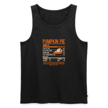 Funny Thanksgiving Food Pumpkin Pie Nutritional Value - Men's Premium Organic Tank Top - black - Front - AI Model Male 178 light (178cm)