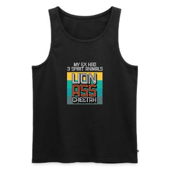 Lustiges Scheidung Glücklich Geschieden und - Männer Premium Bio Tank Top - Schwarz - Vorne - Michal (187cm)