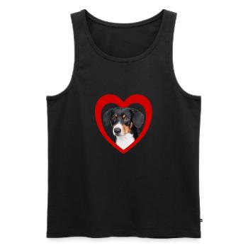 Amoureux des chiens - Dogs Heart Entlebucher Mountain Dog - Débardeur bio Premium Homme - noir - Devant - Michal (187cm)