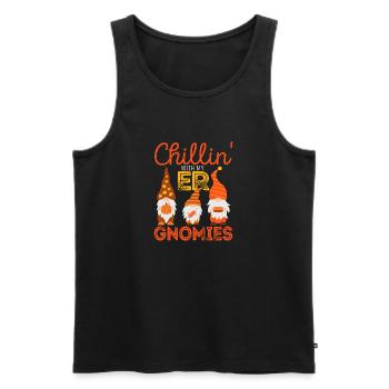 Chillin with my ER Gnomies nurse - Men's Premium Organic Tank Top - black - Front - Michal (187cm)