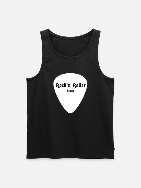 Plectrum Large White - Men's Premium Organic Tank Top - black