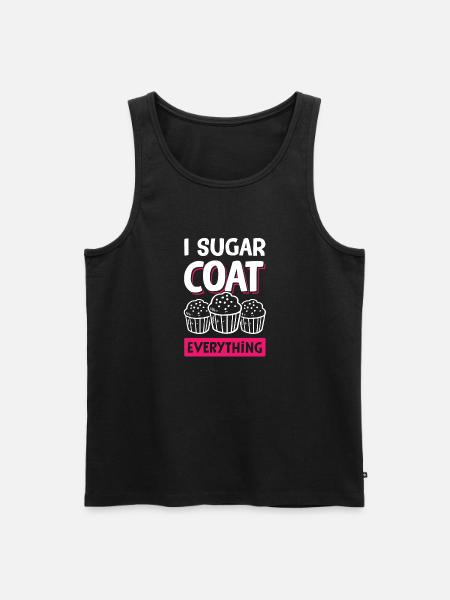 Jeg sukker frakke alt - Herre Premium økologisk tanktop - sort