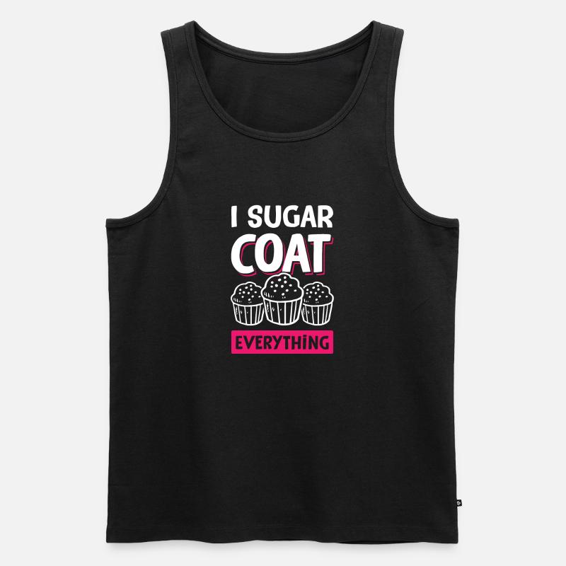 I Sugar coat everything - Männer Premium Bio Tank Top - Schwarz