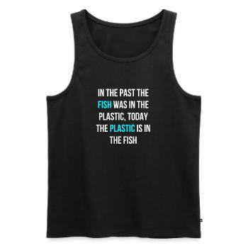 Fish Conservation Environmental Protection English Language - Men's Premium Organic Tank Top - black - Front - AI Model Male 178 light (178cm)
