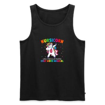 Nurse with magic nursing - Men's Premium Organic Tank Top - black - Front - Michal (187cm)