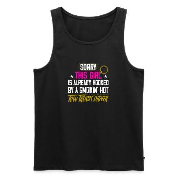Hooked By A Smokin' Hot Tow Truck Driver Operator - Männer Premium Bio Tank Top - Schwarz - Vorne - Michal (187cm)