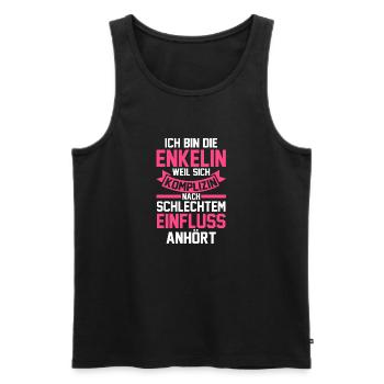 Enkelin - Männer Premium Bio Tank Top - Schwarz - Vorne - Michal (187cm)