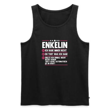 Enkelin - Männer Premium Bio Tank Top - Schwarz - Vorne - Michal (187cm)