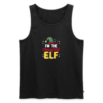 I'm the Evil Elf Christmas Family Fitting - Men's Premium Organic Tank Top - black - Front - AI Model Male 178 light (178cm)