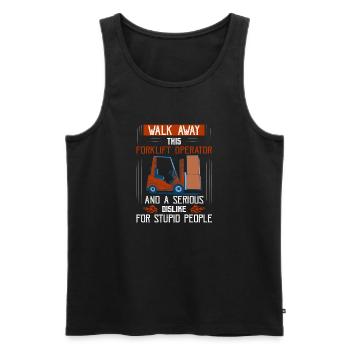 Walk Away This Forklift Operator Has Anger Issues - Men's Premium Organic Tank Top - black - Front - Michal (187cm)